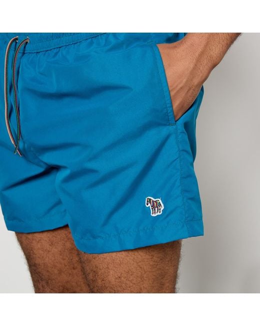 Paul Smith Blue Zebra Recycled Shell Swimming Shorts for men