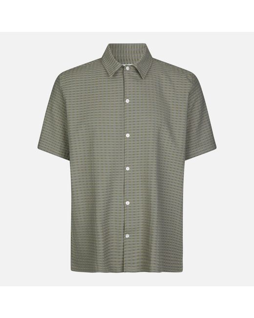 Samsøe & Samsøe Gray Avan Cotton-blend Jacquard Shirt for men