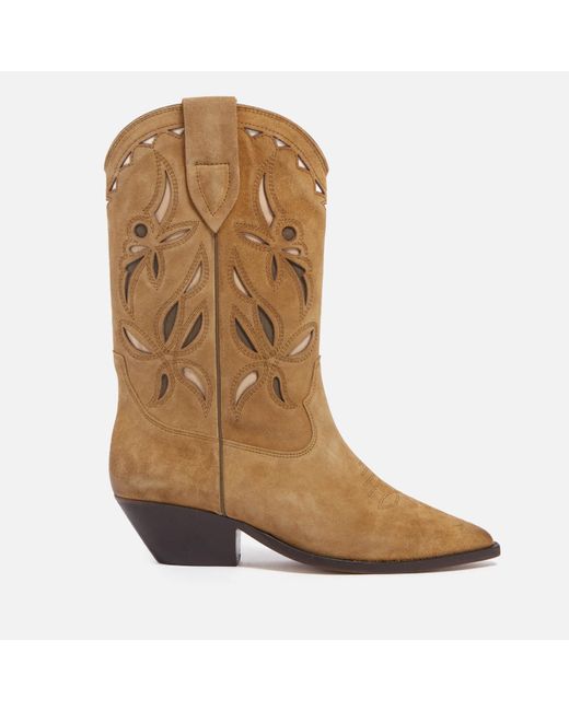 Isabel Marant Brown Duerto Suede Western Boots