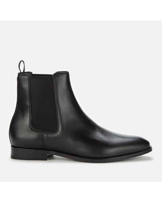 COACH Black Metropolitan Leather Chelsea Boots for men