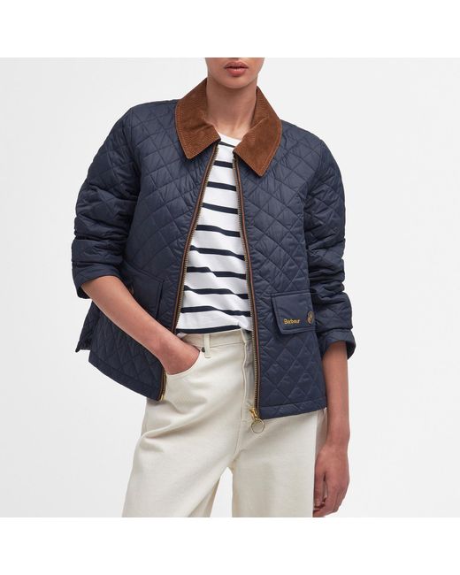 Barbour Blue Leia Quilted Recycled Shell Jacket