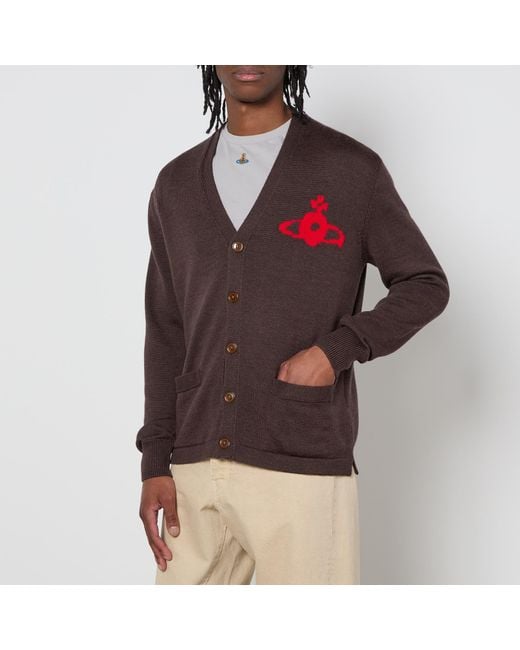 Vivienne Westwood Red Alex Wool-Blend Cardigan for men