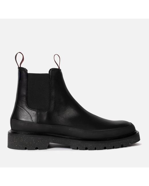 PS by Paul Smith Black Geyser Leather Chelsea Boots for men