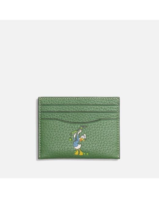 COACH Green X Disney Leather Cardholder