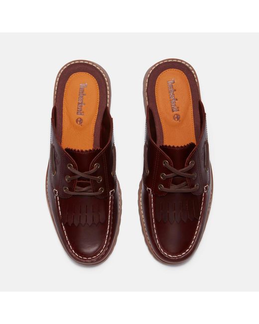 Timberland Brown Noreen Mule Shoe For Women In Burgundy, Woman, Burgundy, Size: 3.5