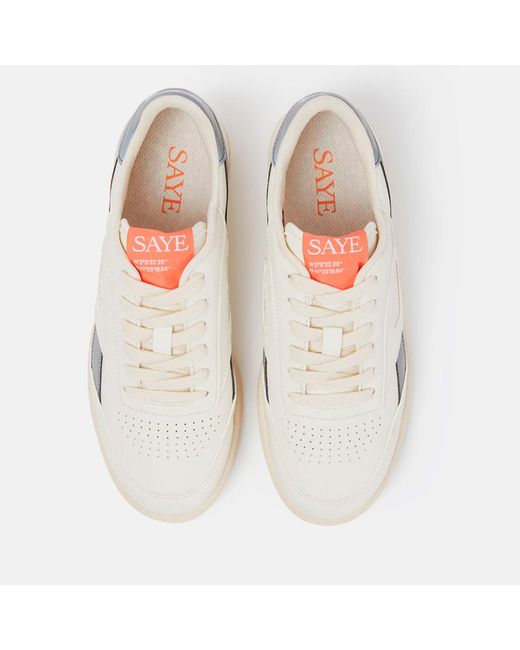 SAYE White Modelo '89 Vegan Leather Trainers