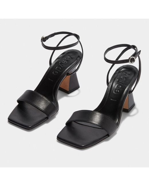 Aeyde Black Fenna Leather Heeled Sandals