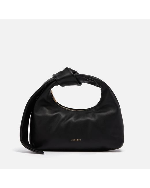 Anine Bing Black Mini Grace Leather Bag