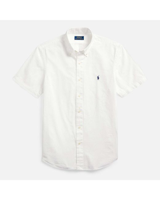 Polo Ralph Lauren White Cotton-seersucker Short Sleeve Shirt for men