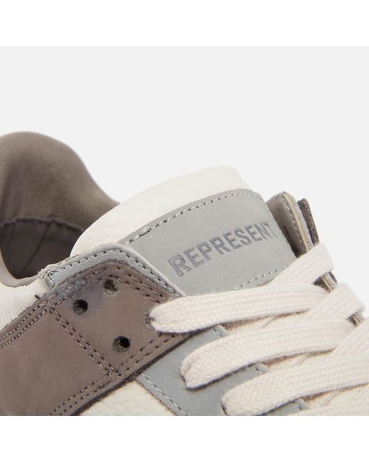Represent White Apex Suede And Leather Trainers for men