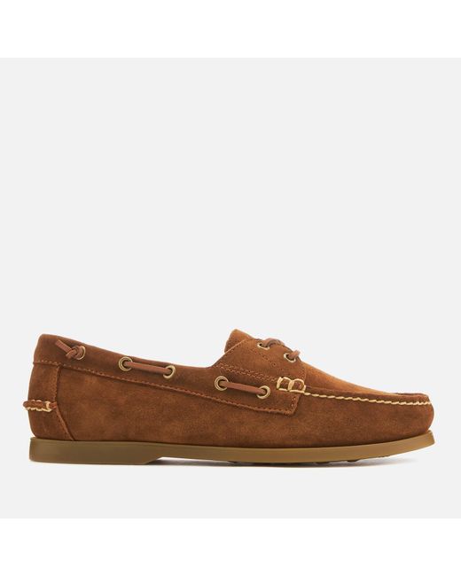 tan suede boat shoes