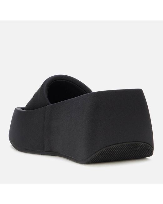 Alexander Wang Black Taji Platform Slide Sandals