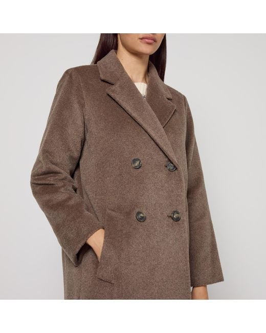 Weekend by Maxmara Brown Zufolo Wool-Blend Coat