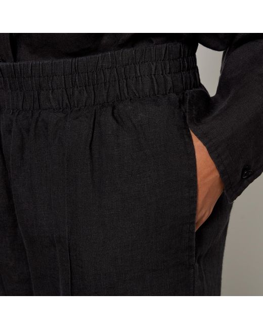 Anine Bing Black Torres Linen Trousers