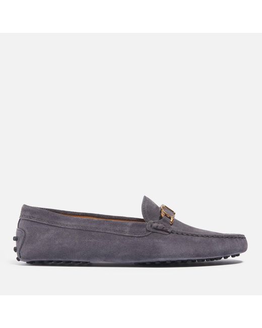 Tod's Blue Gommini Suede Driving Shoes