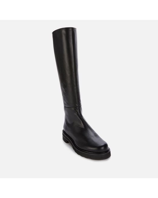 Stuart Weitzman Black Mila Lift Leather Knee High Boots