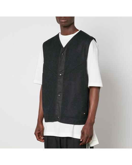 Y-3 Black Fleece And Shell Gilet for men