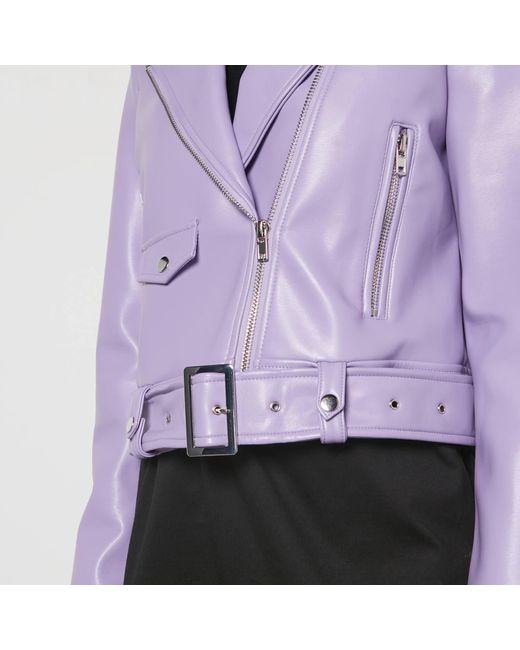 Stand Studio Esmeralda Biker Jacket in Purple | Lyst