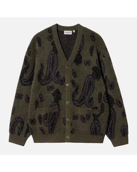 Carhartt Green Medford Jacquard-knit Cardigan for men