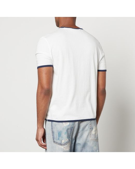 Our Legacy White Ringer Cotton-Jersey T-Shirt for men