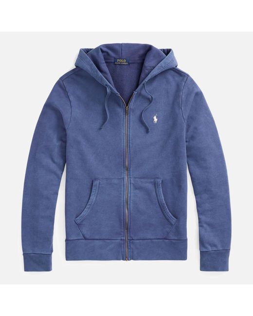 Polo Ralph Lauren Blue Cotton-Jersey Zip-Through Hoodie for men