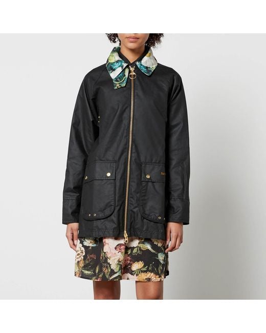Barbour X House of Hackney Black Dalston Waxed-Cotton Coat