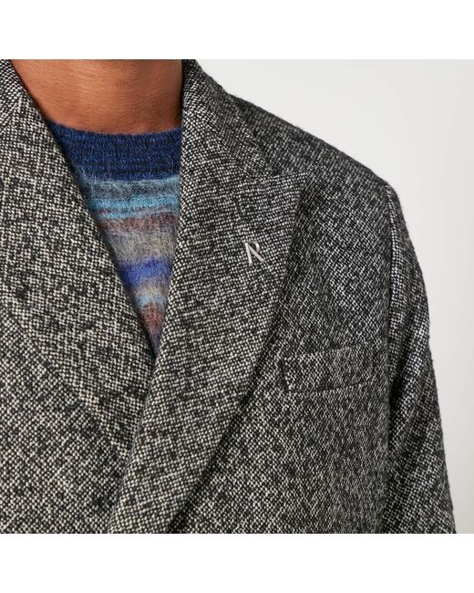 Represent Gray Tweed Double-Breasted Blazer for men