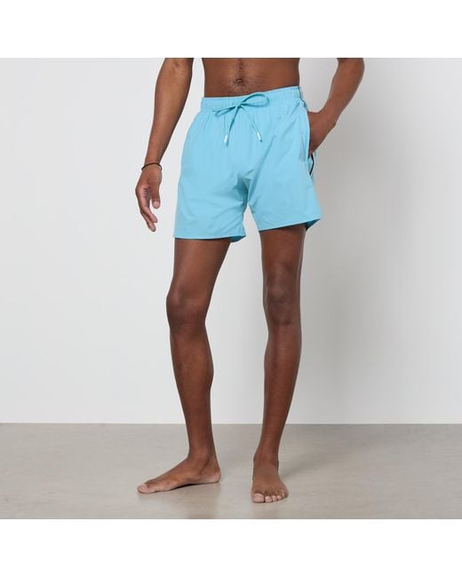 Boss Blue Iconic Stretch-Shell Swimming Trunks for men