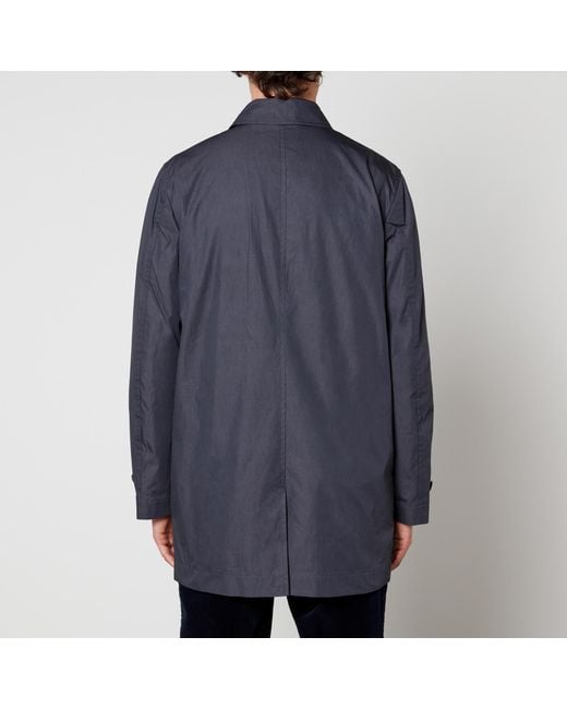 PS by Paul Smith Blue Cotton-Shell Coat for men