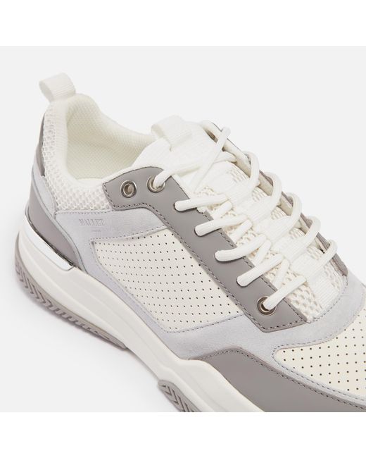 Mallet White Radnor Nubuck And Mesh Trainers for men
