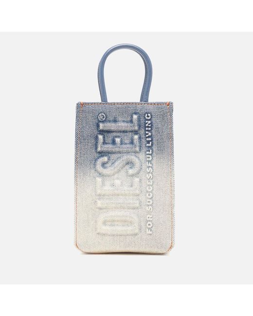 DIESEL Blue Dsl Shopper 3d Mini Denim Tote Bag