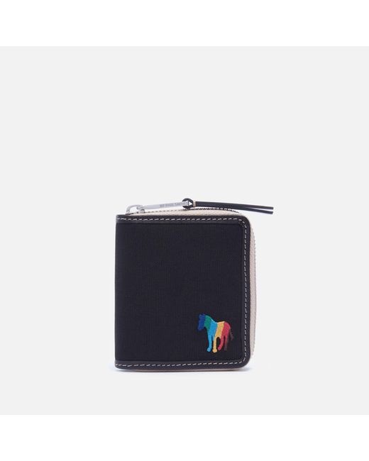 PS by Paul Smith Blue Zip Rainbow Zebra Wallet for men