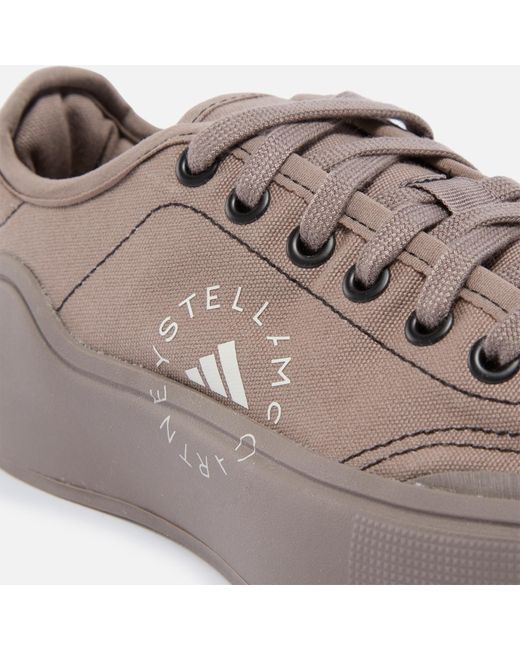 Adidas By Stella McCartney Gray Asmc Canvas Court Trainers