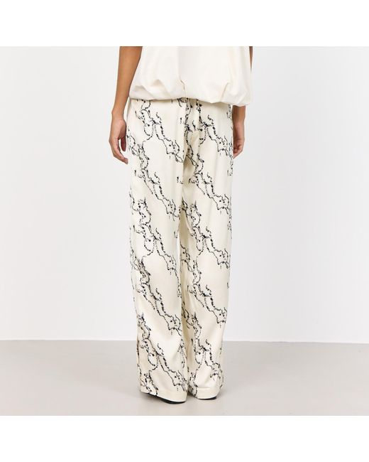 Levete Room Natural Leveté Room Kennedy Floral-Print Woven Trousers