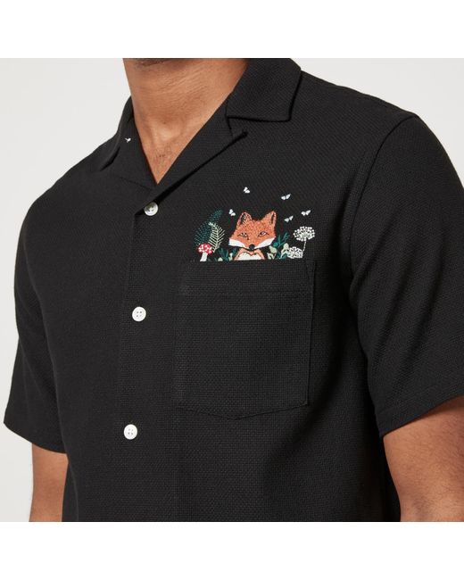 Portuguese Flannel Black Fox Cotton-piqué Shirt for men