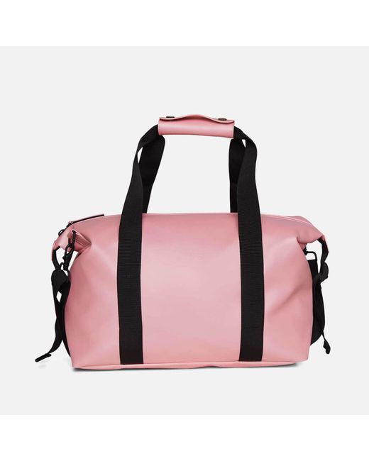 Rains Pink Small Coated-shell Weekend Bag