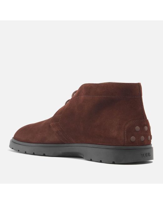 Tod's Brown Suede Desert Boots for men