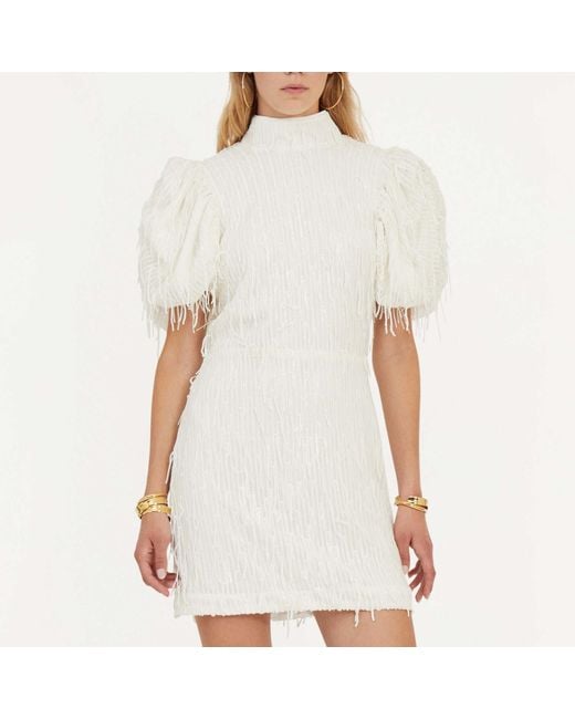 ROTATE BIRGER CHRISTENSEN White Embellished Mini Dress