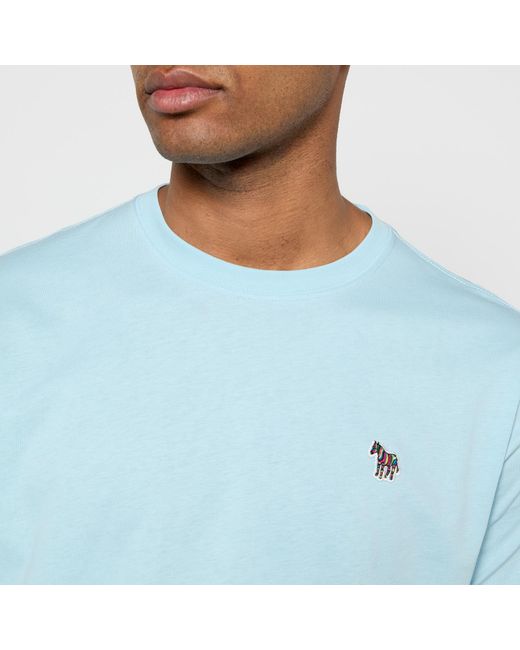 PS by Paul Smith Blue Zebra Logo-Appliquéd Organic Cotton-Jersey T-Shirt for men