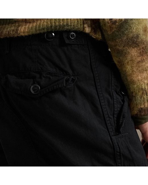 Polo Ralph Lauren Black Canadian Cotton-Ripstop Cargo Pants for men