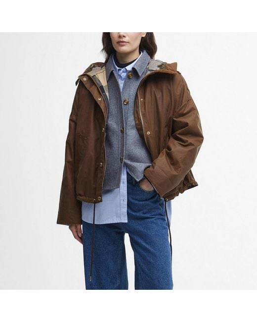 Barbour Brown Inez Waxed Cotton Jacket
