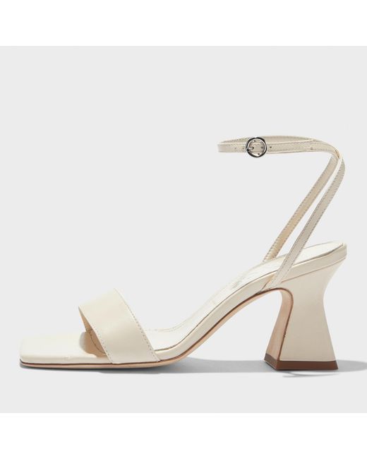Aeyde Natural Fenna Leather Heeled Sandals
