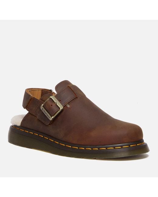 Dr. Martens Brown Jorge Ii Leather Mules for men