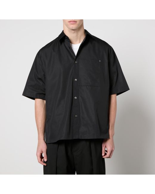 Wooyoungmi Black Oversized Cotton-Poplin Shirt for men