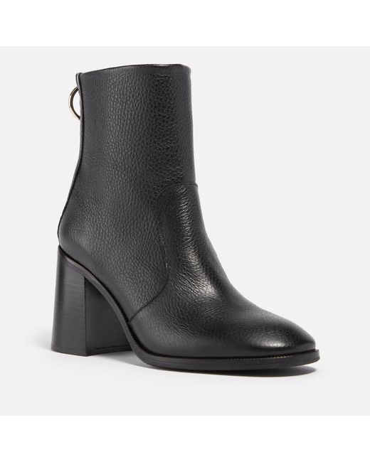 See By Chloé Black Aryel Leather Heeled Boots