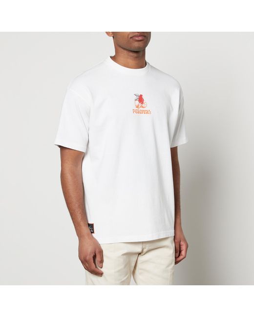 Percival White Lemon Kreme Organic Cotton-Jersey T-Shirt for men