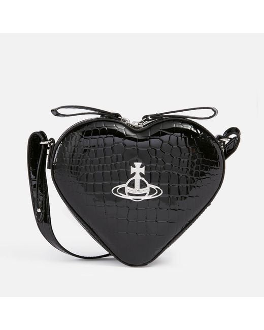 Vivienne Westwood Black Ella Heart Cross Body Bag