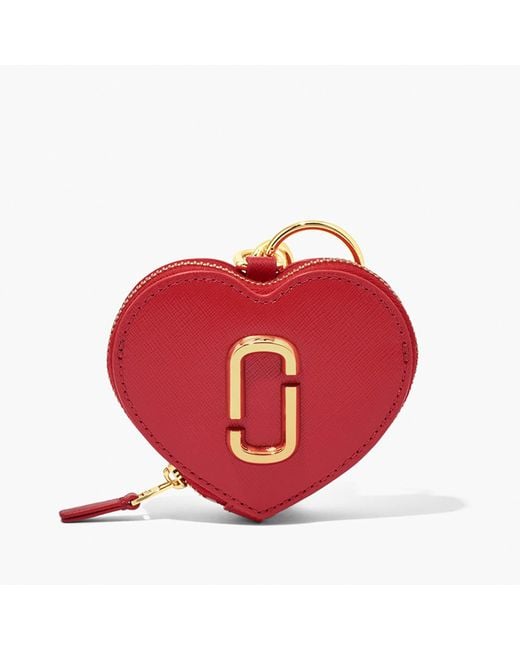 Marc Jacobs Red The Heart Pouch Leather Bag