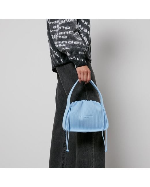 Alexander Wang Blue Ryan Ribbed-knit Tote Bag