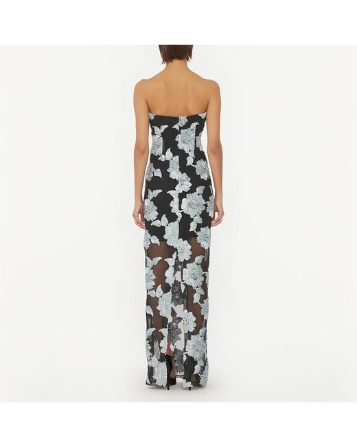 ROTATE BIRGER CHRISTENSEN Green Floral-Appliquéd Mesh Dress